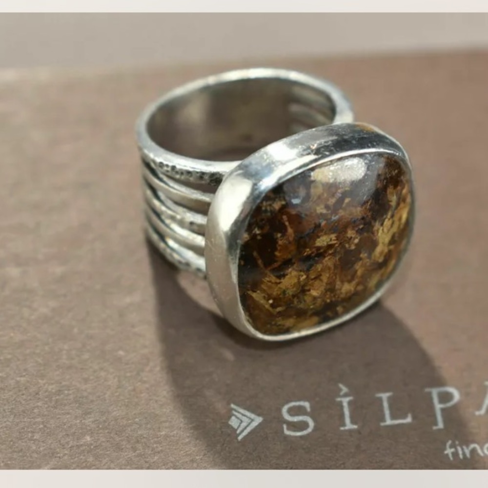 EUC Silpada Bronzite ring R1738, 2009-2010 catalog page 18E  sz 6